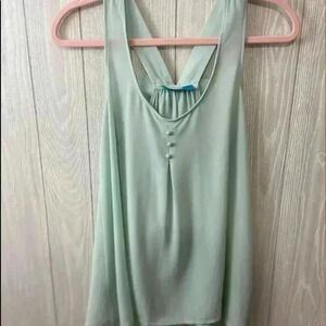 Buttons Mint Green Top With Bow Size M